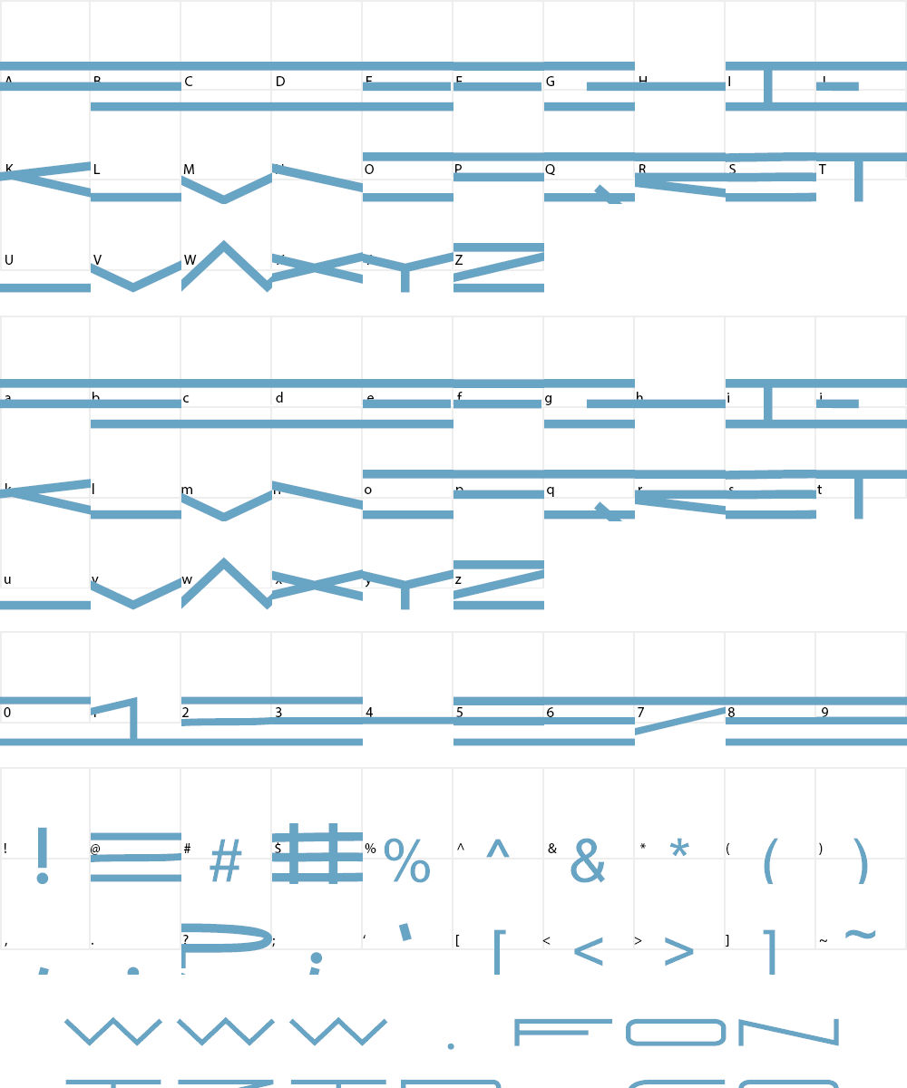 JMH Extra Wide Font Character